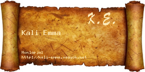 Kali Emma névjegykártya
