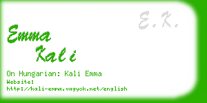 emma kali business card